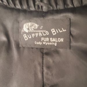 Real black rabbit fur coat